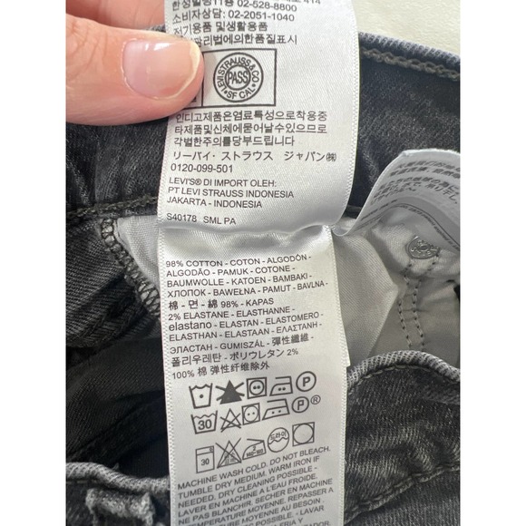 Levi's Wedgie Straight Women's Button Fly Gray Wash Denim Jean size 25 - Picture 7 of 9